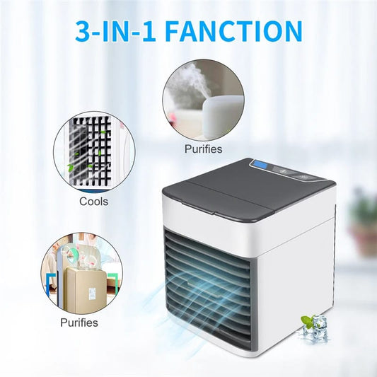 Mini USB Air Cooler Fan with Humidifier – Portable Cooling Air Conditioner