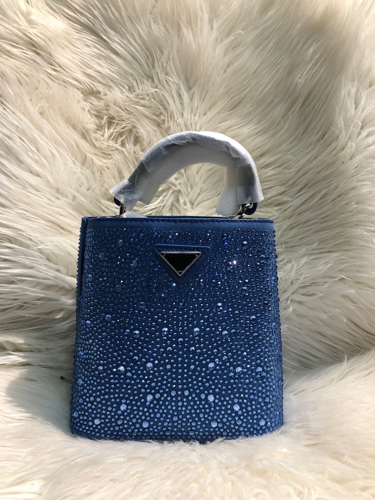 Luxury Rhinestone Mini Handbag for Women – Sparkling Party Clutch Elegant Top Handle Bag for Weddings & Events Black