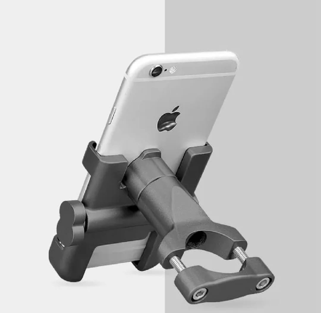 Aluminum Alloy Bike & Motorcycle Handlebar Phone Holder – Universal Anti-Slip Mobile Stand Mount Bracket
