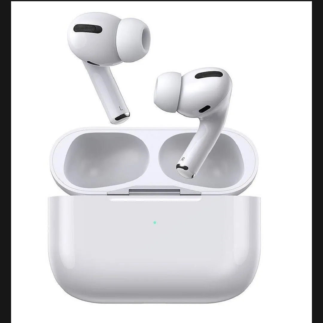 White AirPods Bluetooth 5.3 Noise Cancelling with Charging Case – Smart Touch Earbuds