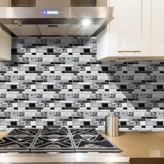 96Pcs Marble Wall Sticker Set Peel & Stick Tiles