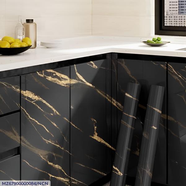 Black Gold Marble Wall Sheet 60x200cm Sticker