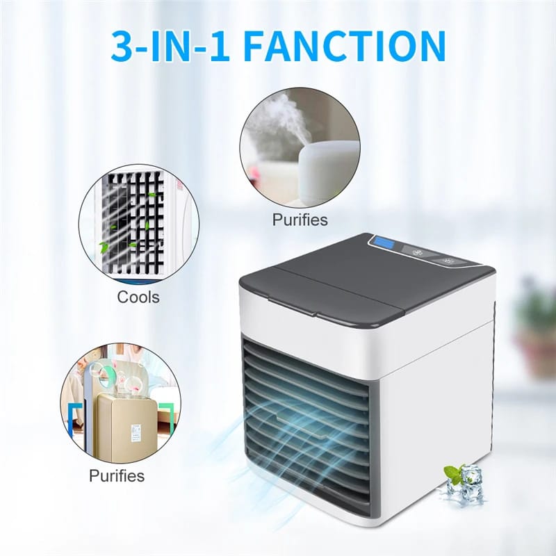 Mini USB Air Cooler Fan with Humidifier – Portable Cooling Air Conditioner