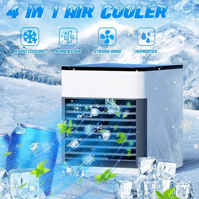 Mini USB Air Cooler Fan with Humidifier – Portable Cooling Air Conditioner