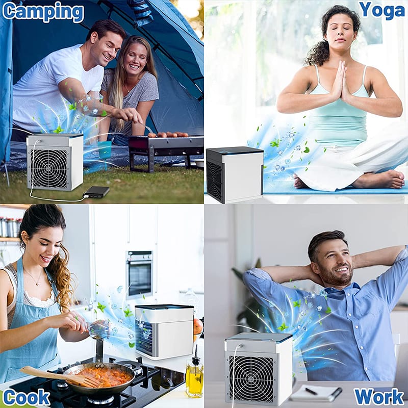 Mini USB Air Cooler Fan with Humidifier – Portable Cooling Air Conditioner