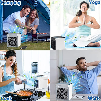 Mini USB Air Cooler Fan with Humidifier – Portable Cooling Air Conditioner