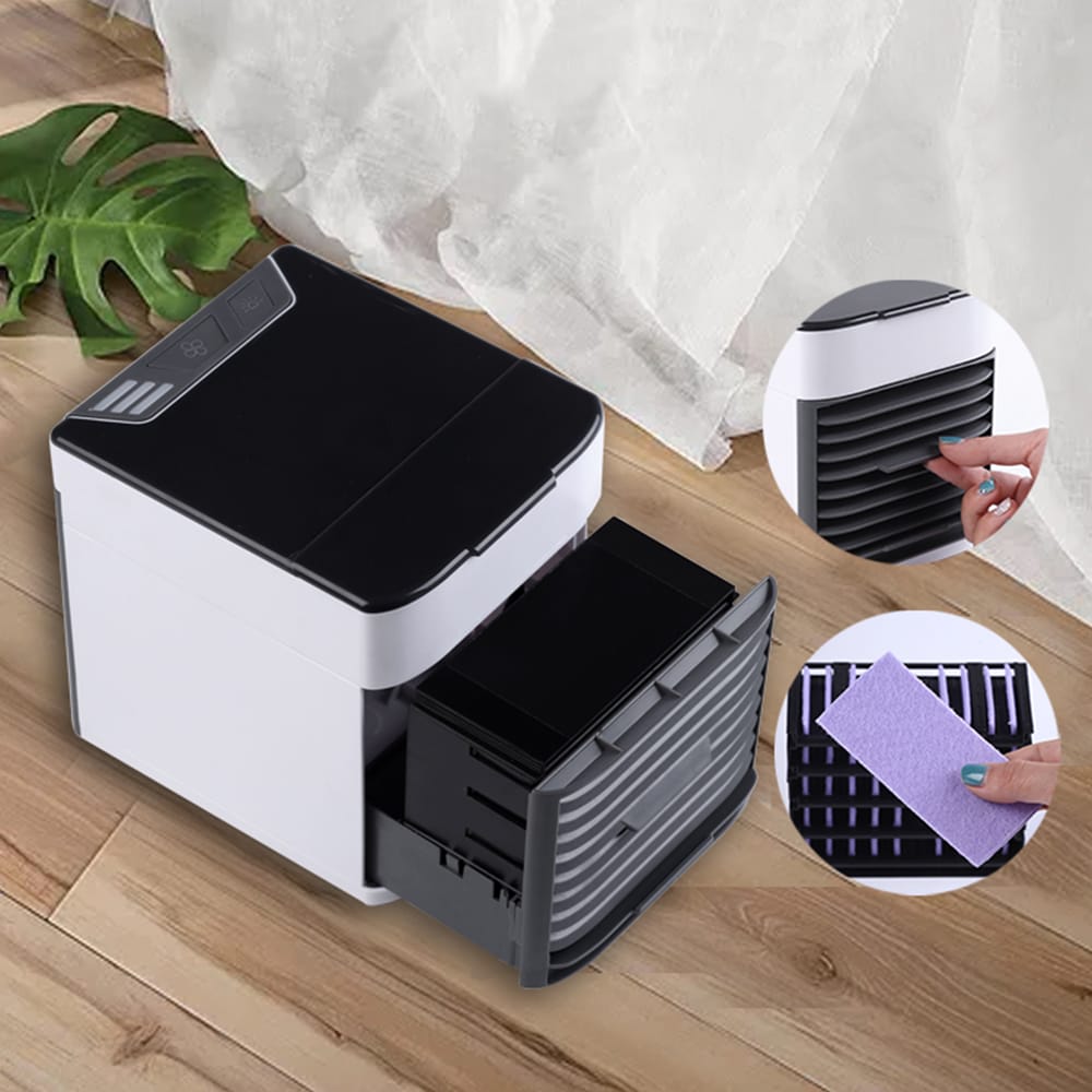 Mini USB Air Cooler Fan with Humidifier – Portable Cooling Air Conditioner