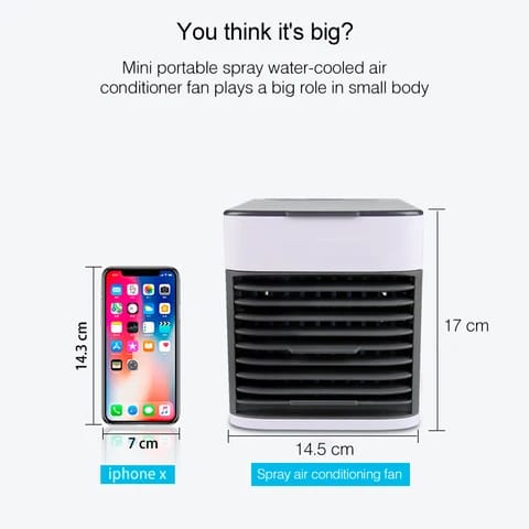 Mini USB Air Cooler Fan with Humidifier – Portable Cooling Air Conditioner