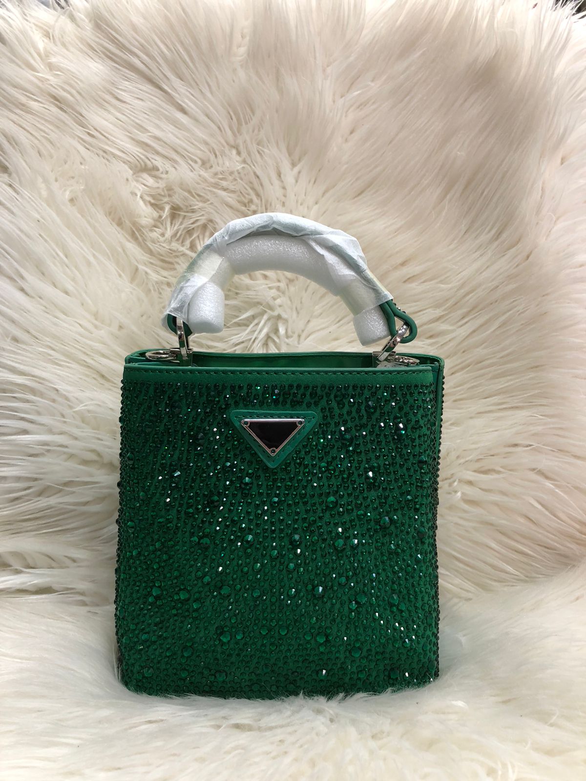 Luxury Rhinestone Mini Handbag for Women – Sparkling Party Clutch Elegant Top Handle Bag for Weddings & Events Black