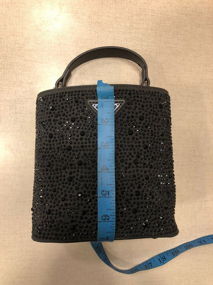 Luxury Rhinestone Mini Handbag for Women – Sparkling Party Clutch Elegant Top Handle Bag for Weddings & Events Black