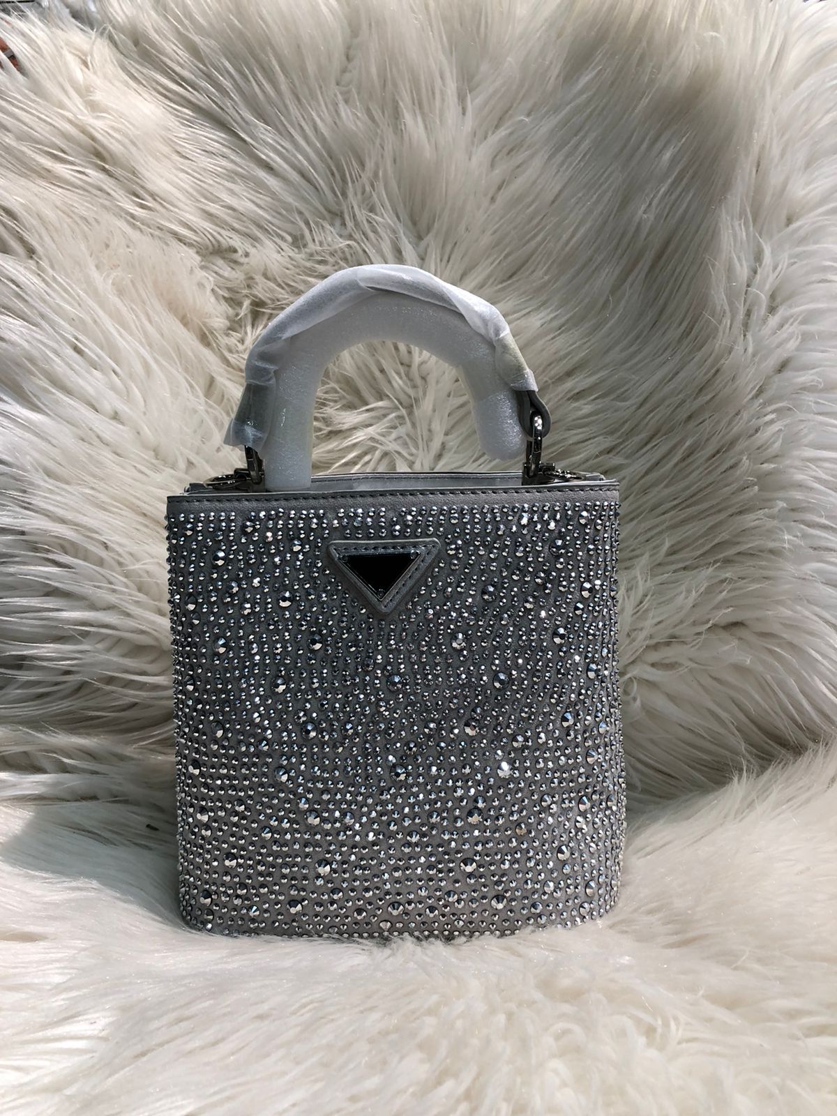 Luxury Rhinestone Mini Handbag for Women – Sparkling Party Clutch Elegant Top Handle Bag for Weddings & Events Black