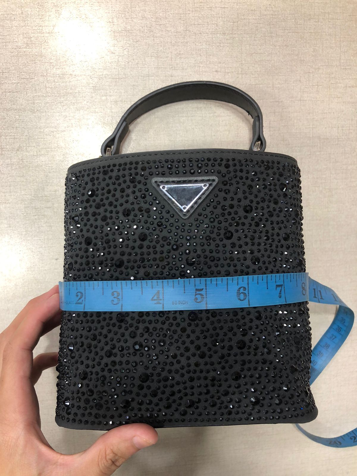 Luxury Rhinestone Mini Handbag for Women – Sparkling Party Clutch Elegant Top Handle Bag for Weddings & Events Black