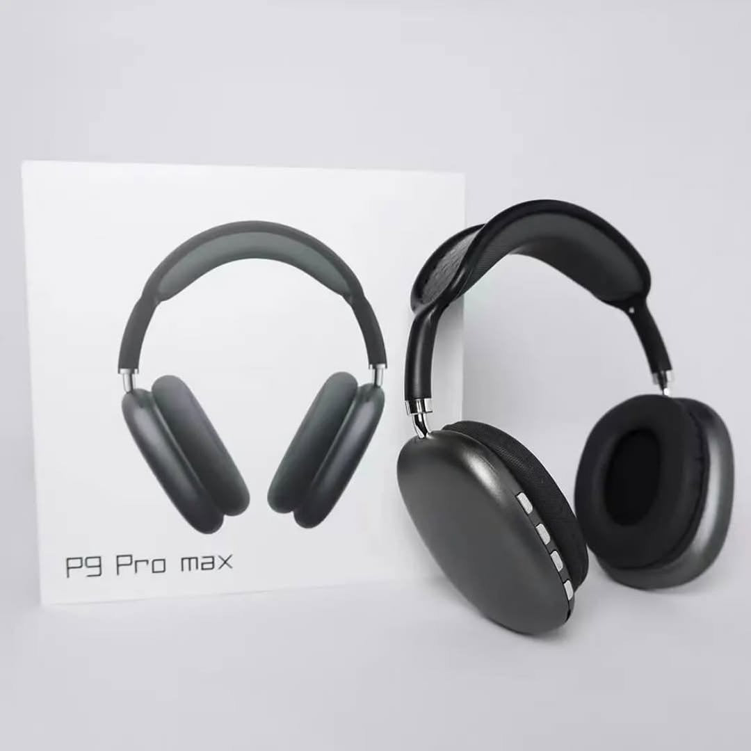 P9 Wireless Bluetooth Over-Ear Headphones – High Bass, Noise Reduction, Foldable & Portable Pro Max Headset