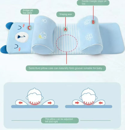 Adjustable Baby Sleeping Support Pillow – Anti Roll Cushion Infant Sleep Positioner with Neck Protection Random Colour