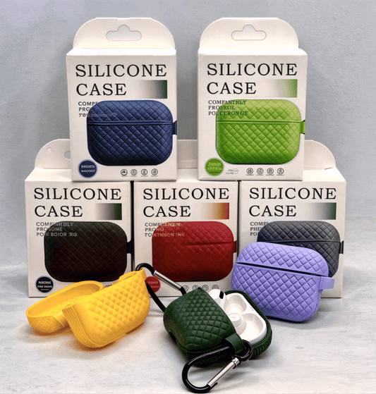 Silicone Breathable Braided AirPods Case Cover – Soft TPU Protective Charging Case Shockproof