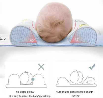 Adjustable Baby Sleeping Support Pillow – Anti Roll Cushion Infant Sleep Positioner with Neck Protection Random Colour