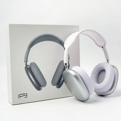 P9 Wireless Bluetooth Over-Ear Headphones – High Bass, Noise Reduction, Foldable & Portable Pro Max Headset