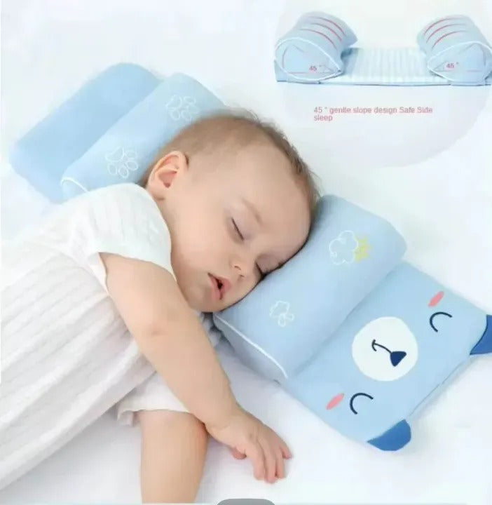 Adjustable Baby Sleeping Support Pillow – Anti Roll Cushion Infant Sleep Positioner with Neck Protection Random Colour