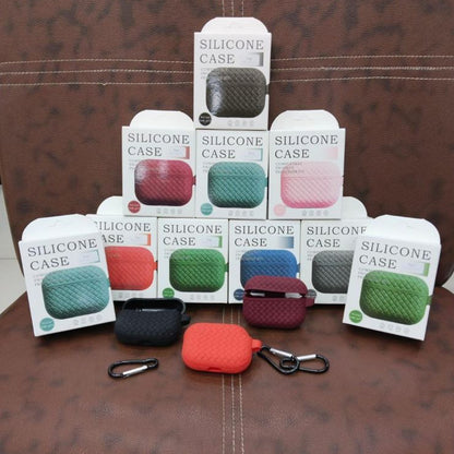 Silicone Breathable Braided AirPods Case Cover – Soft TPU Protective Charging Case Shockproof
