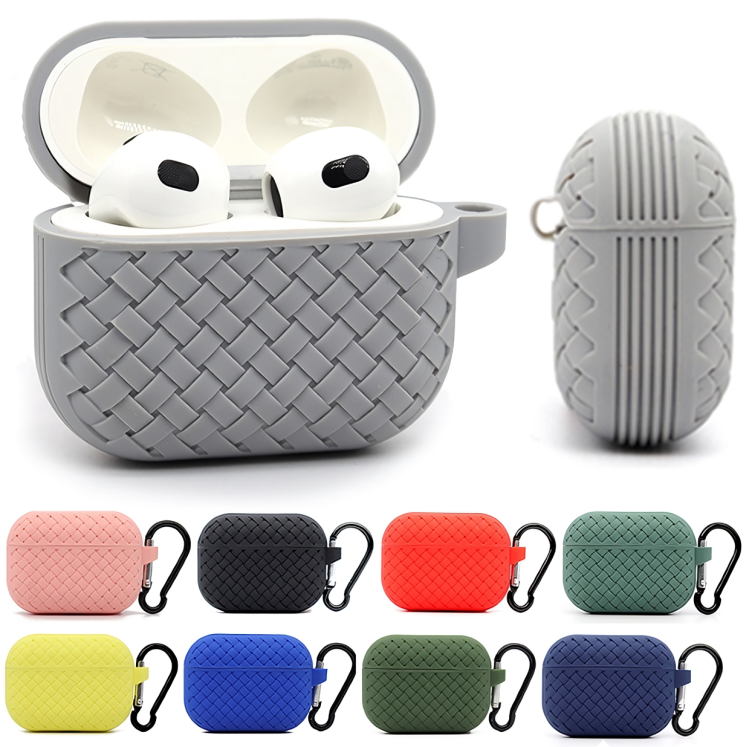 Silicone Breathable Braided AirPods Case Cover – Soft TPU Protective Charging Case Shockproof
