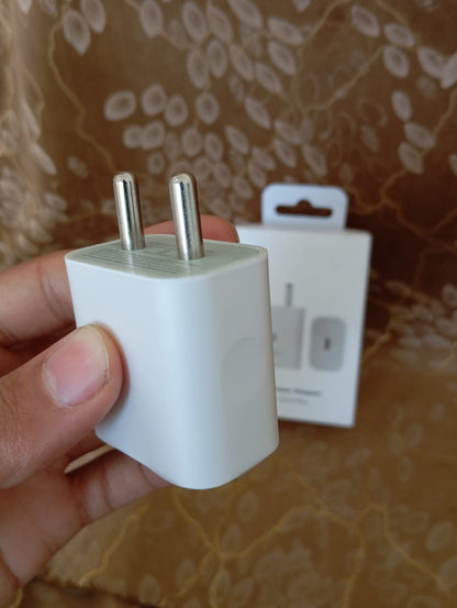 25W Original Type-C Fast Charging Power Adapter – White Compact Charger China Imported
