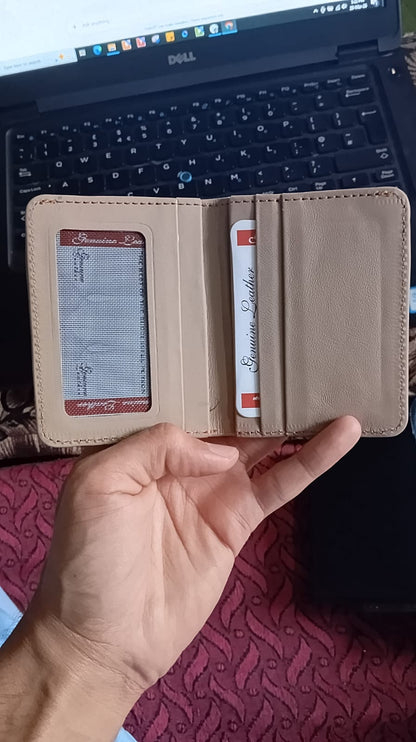 Premium Stylish LV Wallet for Men – Elegant Designer Leather Slim Wallet with Card Holder Beige
