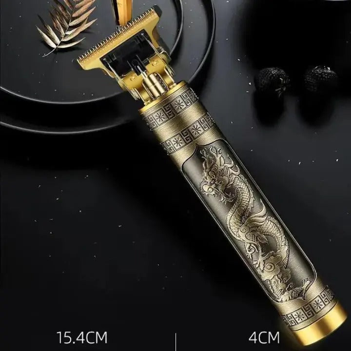 Vintage T9 Metal Body Hair Trimmer for Men USB Rechargeable Beard Hair Clipper