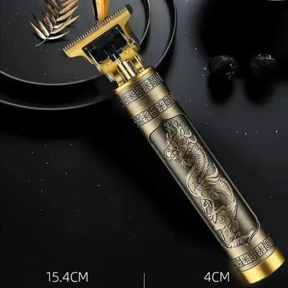 Vintage T9 Metal Body Hair Trimmer for Men USB Rechargeable Beard Hair Clipper