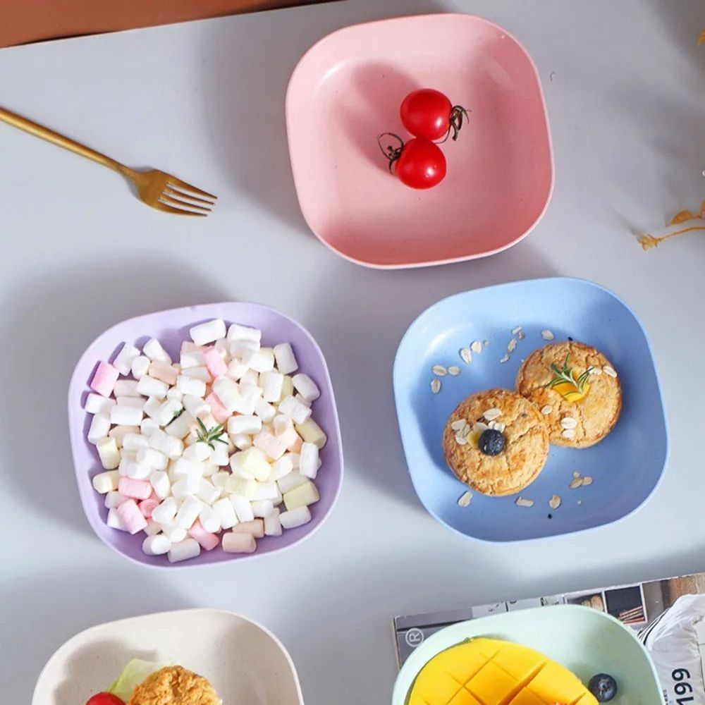 Pack of 10 Durable Plastic Plates – Reusable Kitchen Dining Serving Plates