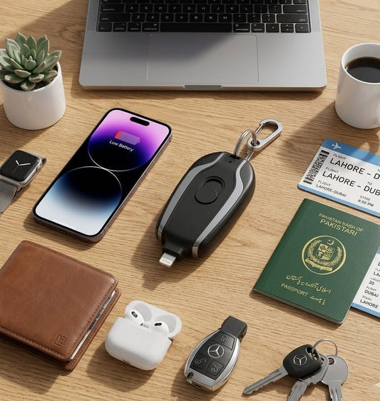 New Power Pod Portable Keychain Power Bank for iPhone – Emergency Plug & Play Compact Backup Charger