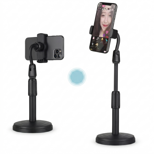 Portable Adjustable Tripod Stand for Mobile | 360° Phone Holder for Vlogging & Live Streaming