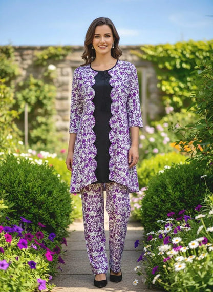 Printed Cotton Lawn Eid Set for Women – 2 Piece Shirt Trouser Standard Size