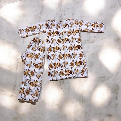 Women Cotton Lawn Floral 2-Piece Suit Medium – Printed Shirt Trouser Summer Dress