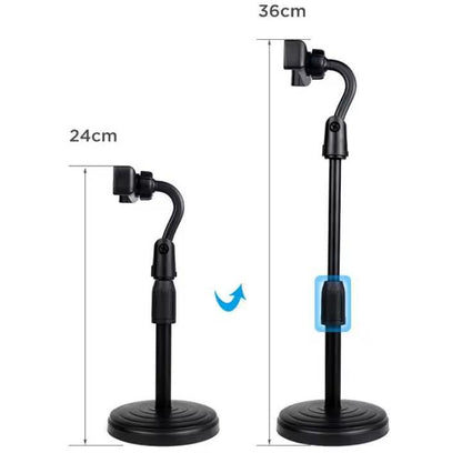 Portable Adjustable Tripod Stand for Mobile | 360° Phone Holder for Vlogging & Live Streaming