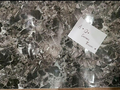 Silver Marble Wall Sticker 48x24 Vinyl Decal