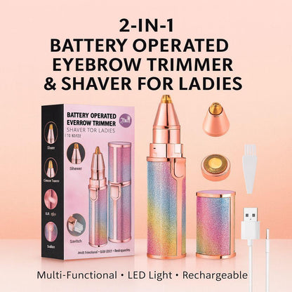 Flawless 2-in-1 Pen Hair Remover & Eyebrow Trimmer – Rechargeable Facial Hair Remover for Women Pakistan