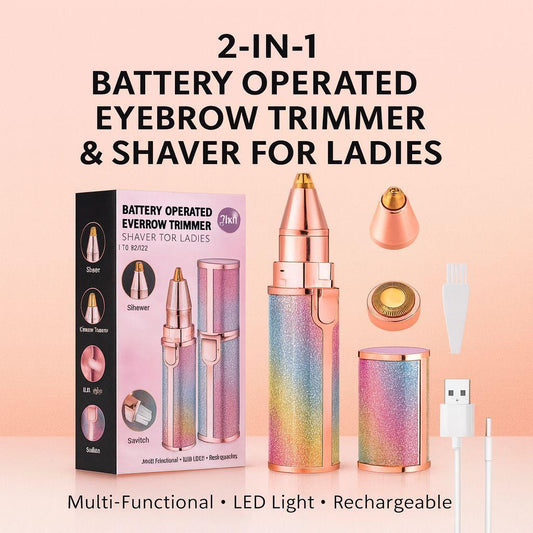 Flawless 2-in-1 Pen Hair Remover & Eyebrow Trimmer – Rechargeable Facial Hair Remover for Women Pakistan