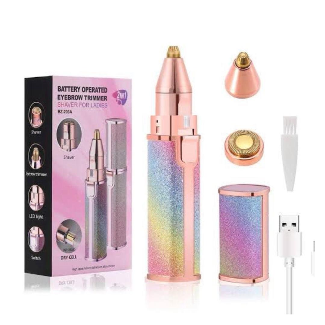 Flawless 2-in-1 Pen Hair Remover & Eyebrow Trimmer – Rechargeable Facial Hair Remover for Women Pakistan