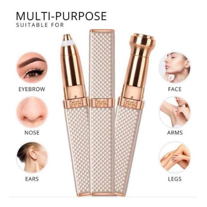 Flawless 2-in-1 Pen Hair Remover & Eyebrow Trimmer – Rechargeable Facial Hair Remover for Women Pakistan