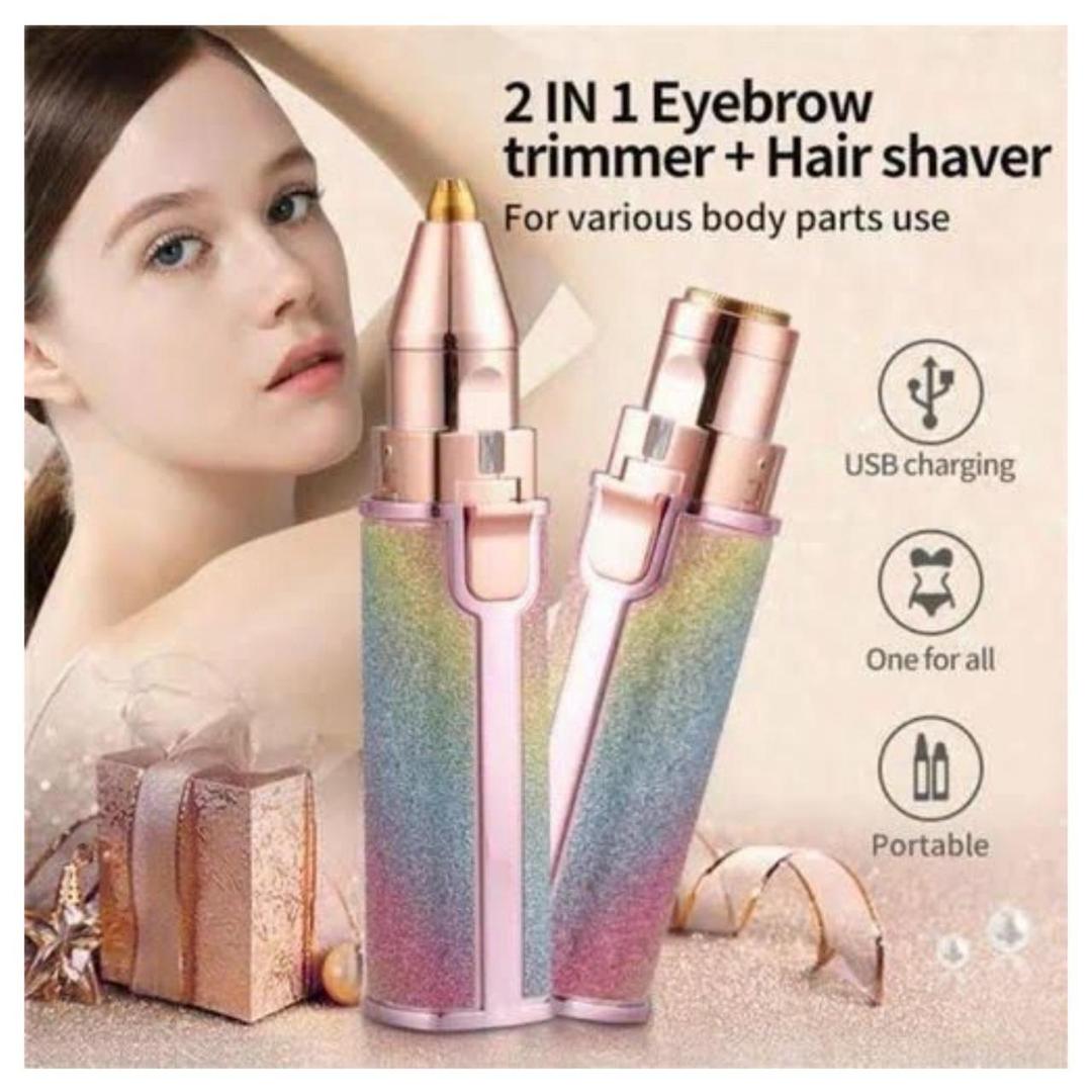 Flawless 2-in-1 Pen Hair Remover & Eyebrow Trimmer – Rechargeable Facial Hair Remover for Women Pakistan