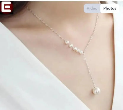 Beautiful Pearl Y Necklace Alloy Multicolor | Elegant Women Fashion Jewelry for Weddings & Daily Wear