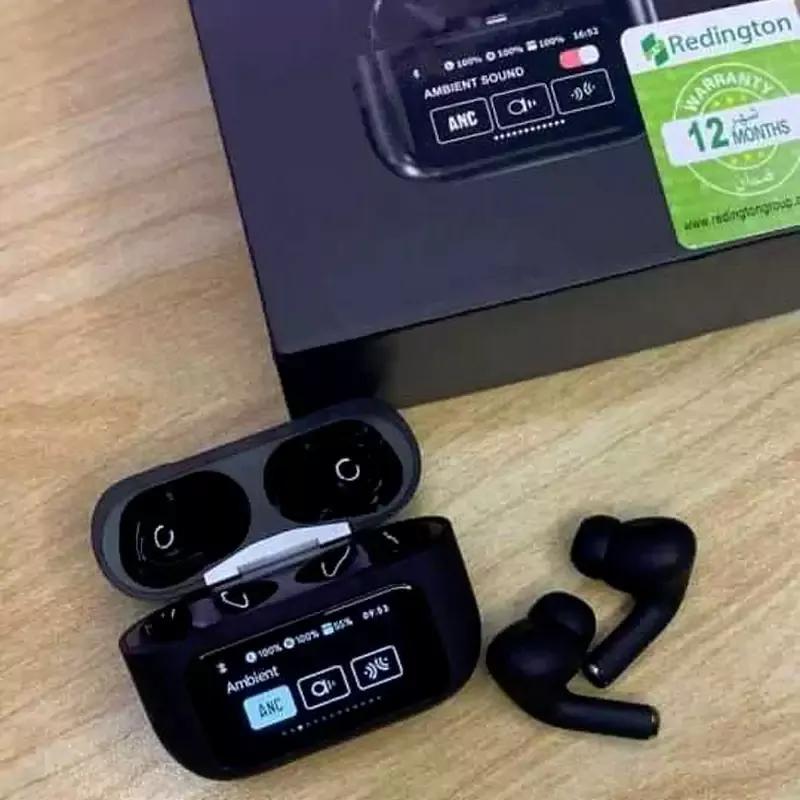 White AirPods Bluetooth 5.3 Noise Cancelling with Charging Case | Smart Touch Wireless Earbuds for Music & Calls