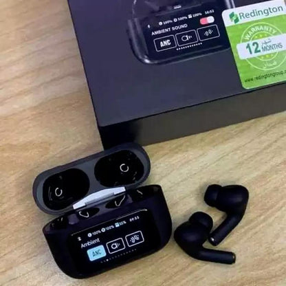 White AirPods Bluetooth 5.3 Noise Cancelling with Charging Case | Smart Touch Wireless Earbuds for Music & Calls