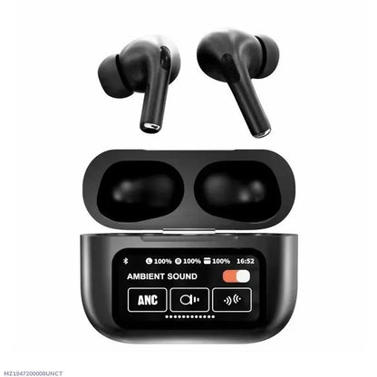 White AirPods Bluetooth 5.3 Noise Cancelling with Charging Case | Smart Touch Wireless Earbuds for Music & Calls
