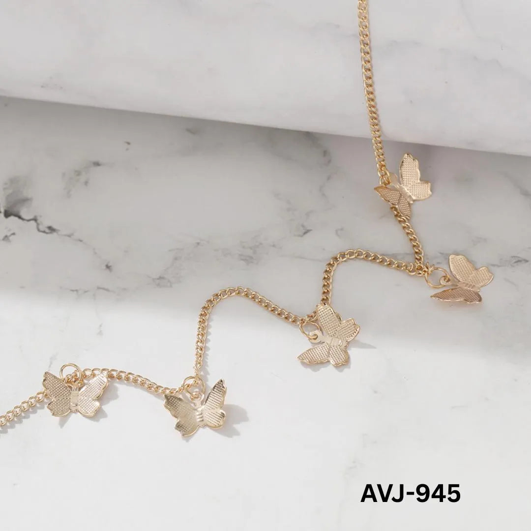 Women Multi Butterfly Necklace Gold & Silver Alloy | Korean Style Elegant Daily Wear Fashion Jewelry
