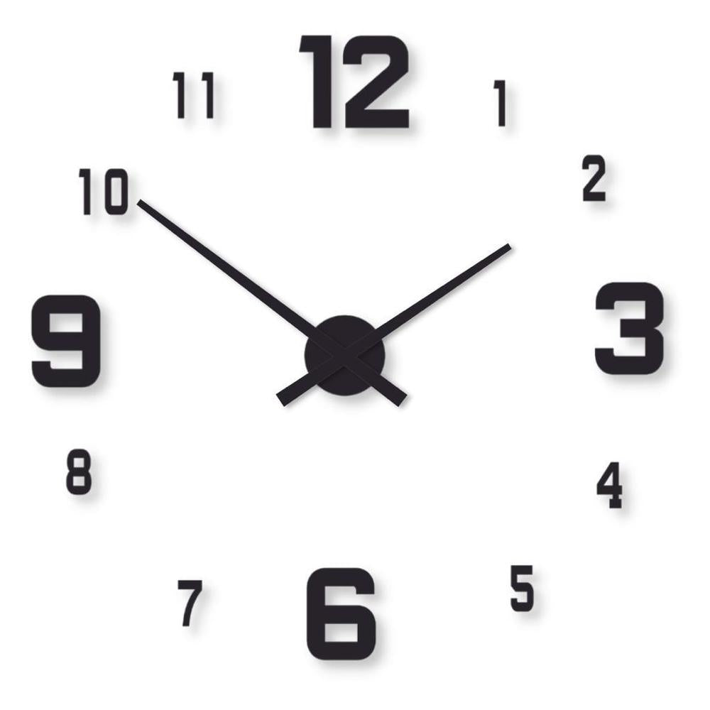 Modern Black Wall Clock 24x24 | Stylish Minimalist Laser Cut Clock for Living Room & Office Decor