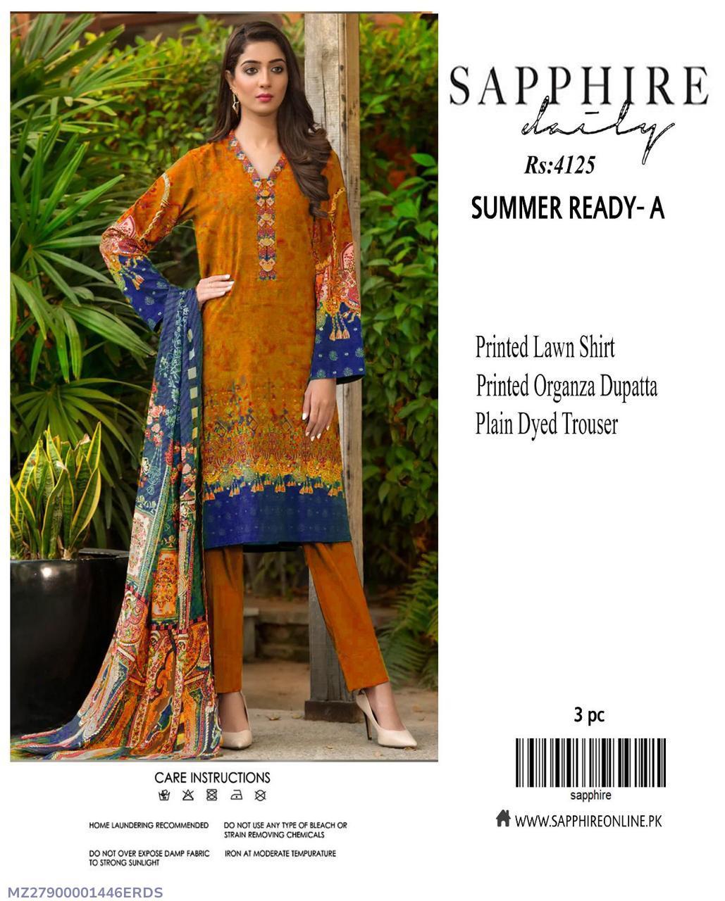 3-Piece Printed Lawn Suit for Women Summer Eid – Lawn Shirt Trouser Dupatta