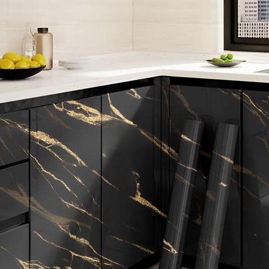 Black Gold Marble Wall Sheet 60x200cm Sticker