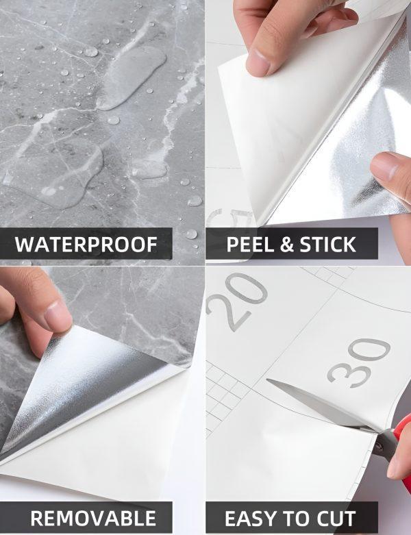 Black Gold Marble Wall Sheet 60x200cm Sticker