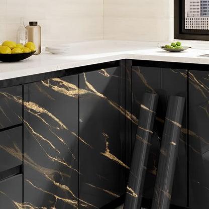 Black Gold Marble Wall Sheet 60x200cm Sticker